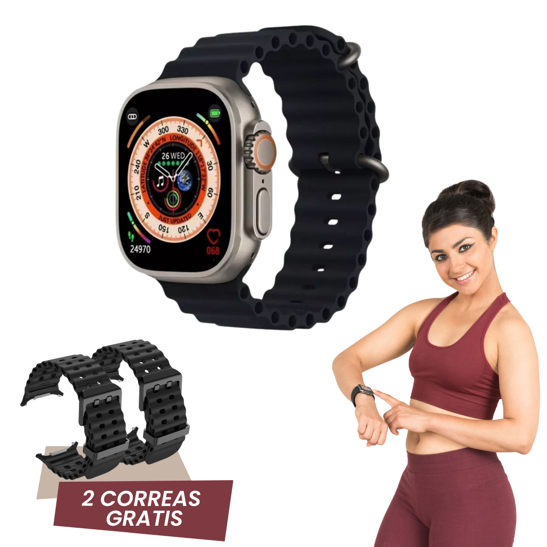 Reloj Inteligente Ultra Pro (+200 Funciones) + 2 Correas GRATIS