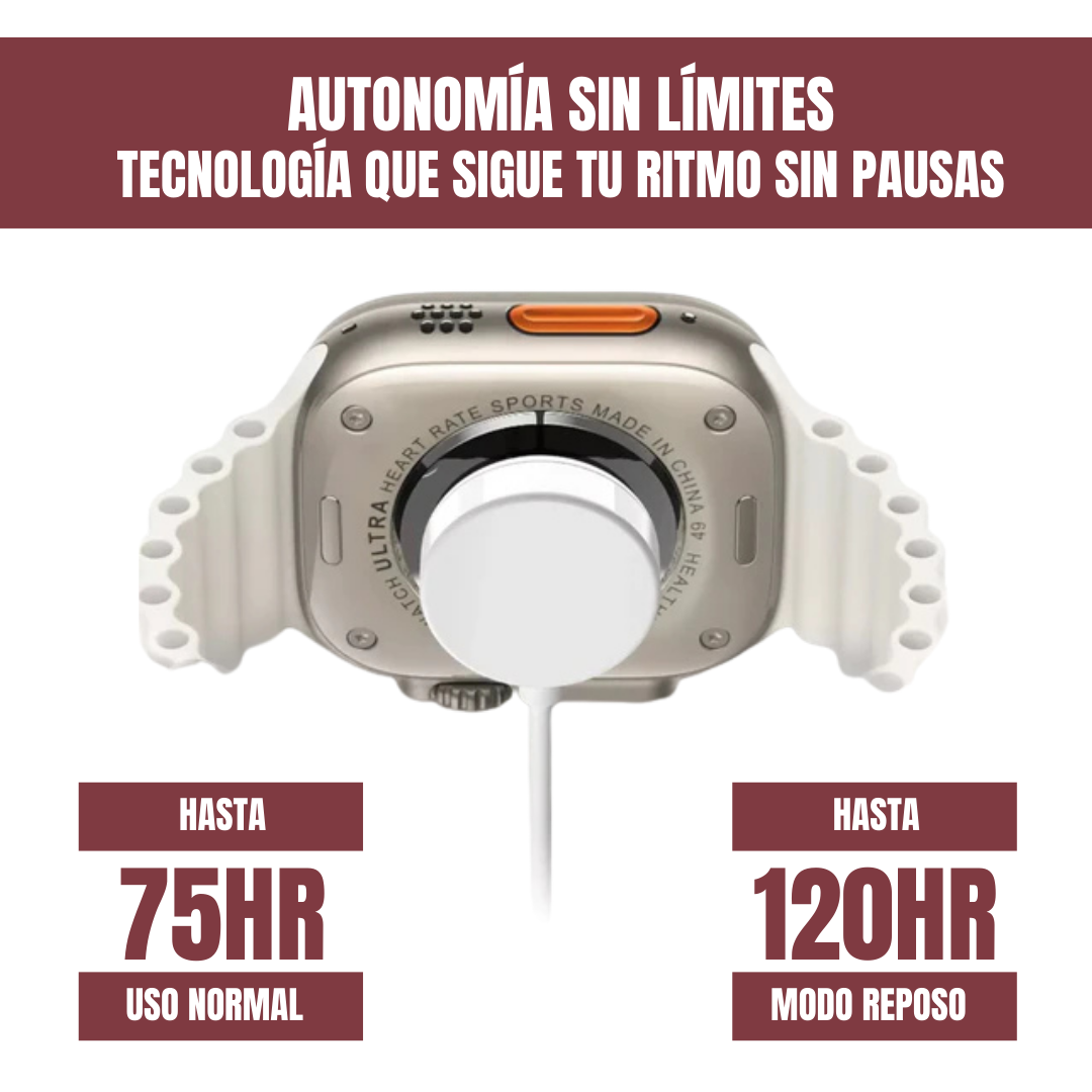 Reloj Inteligente Ultra Pro (+200 Funciones) + 2 Correas GRATIS