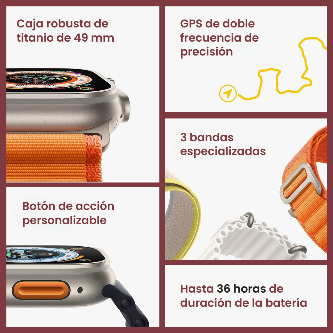 Reloj Inteligente Ultra Pro (+200 Funciones) + 2 Correas GRATIS