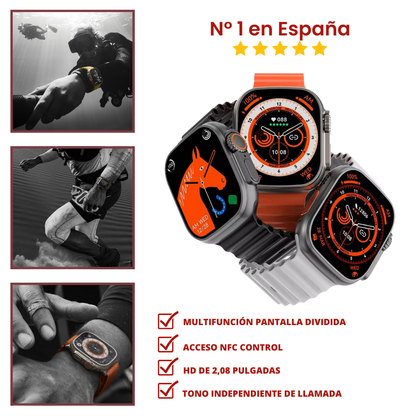 Reloj Inteligente Ultra Pro (+200 Funciones) + 2 Correas GRATIS